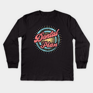 Simpsons Dental Plan Typography Kids Long Sleeve T-Shirt